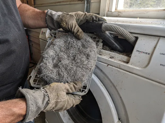 Cleaning Dryer Lint Trap in Rancho Mission Viejo