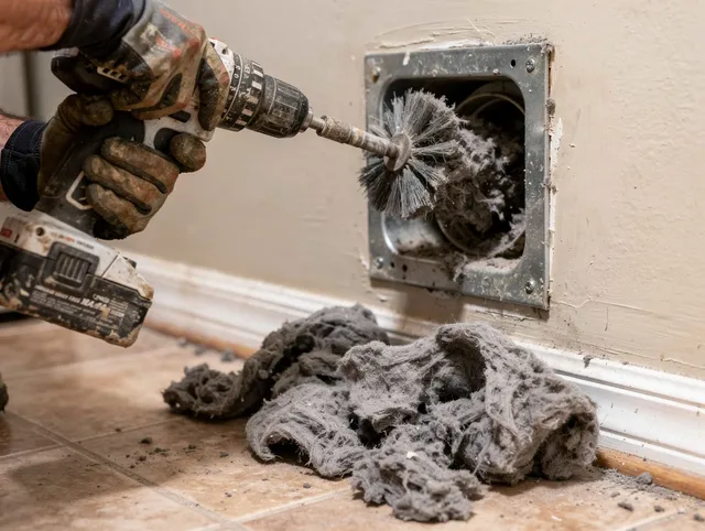 Certified Rancho Mission Viejo Dryer Vent Cleaning technician performing dryer vent cleaning in Rancho Mission Viejo
